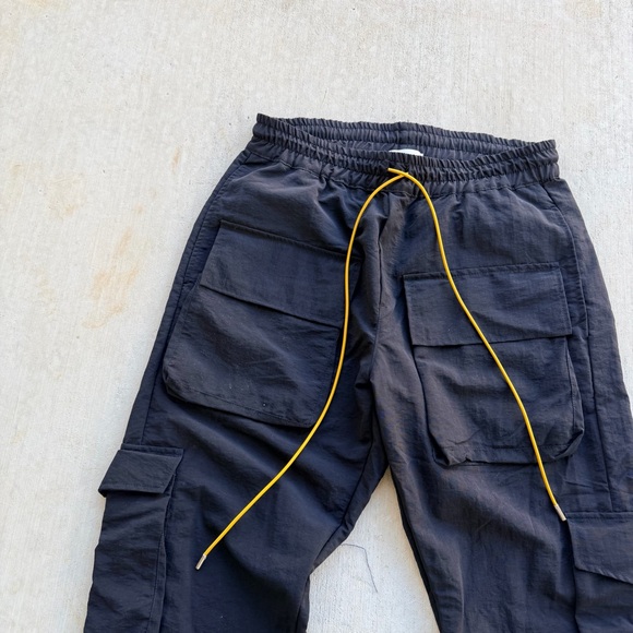 Rhude Rifle Nylon Cargo Pants Black Size Large Made In USA Flight Utility - Picture 2 of 11